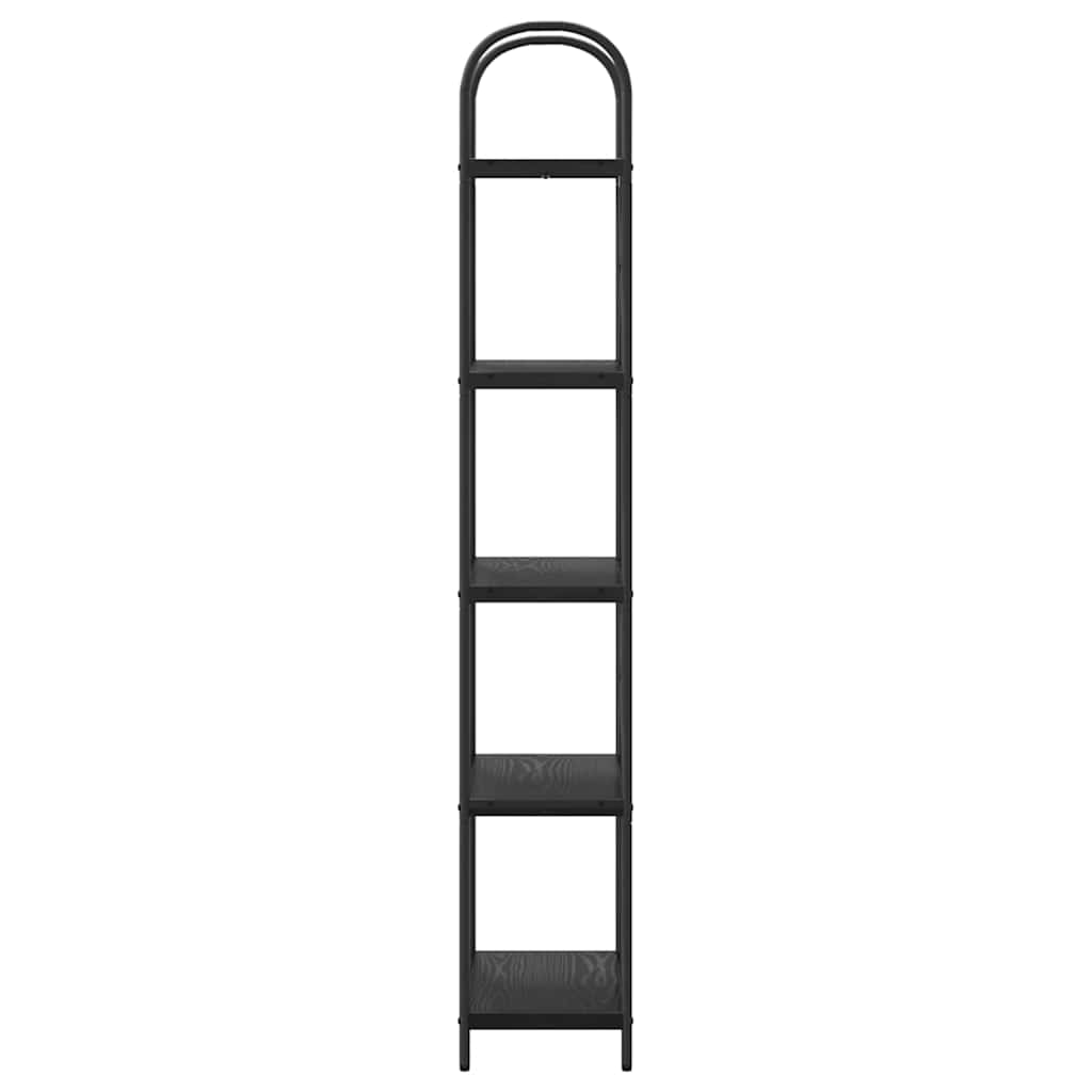 Ράφι Βιβλίων Μαύρη Οξυά 60 x 30 x 183 εκ Επεξεργασμένο ξύλο - Pakobazaar