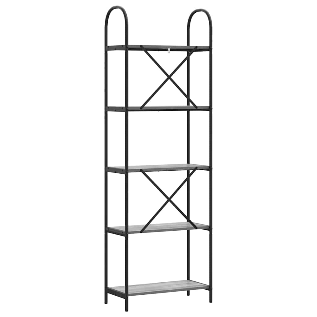 Ράφι Βιβλίων Γκρίζο Σονομα 60 x 30 x 183 εκ Επεξεργασμένο ξύλο