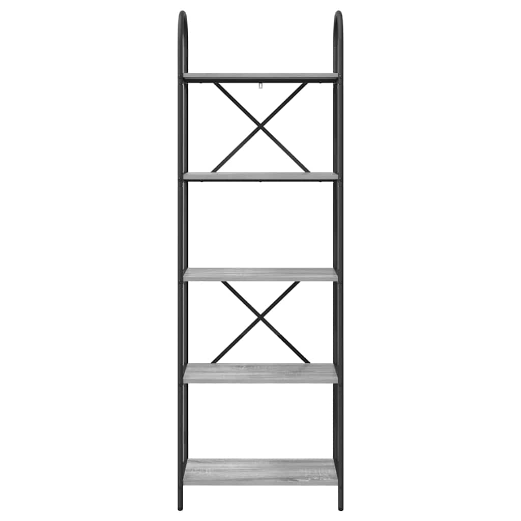 Ράφι Βιβλίων Γκρίζο Σονομα 60 x 30 x 183 εκ Επεξεργασμένο ξύλο