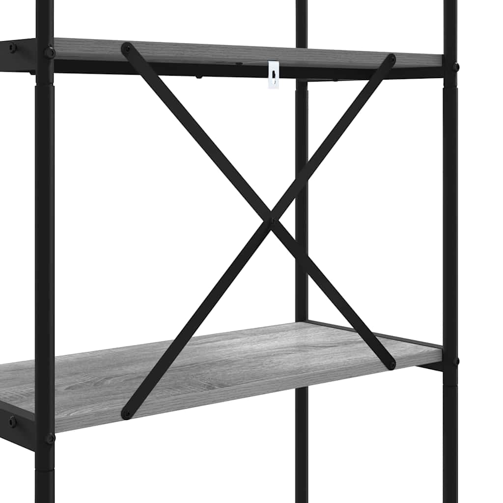 Ράφι Βιβλίων Γκρίζο Σονομα 60 x 30 x 146 εκ Επεξεργασμένο ξύλο