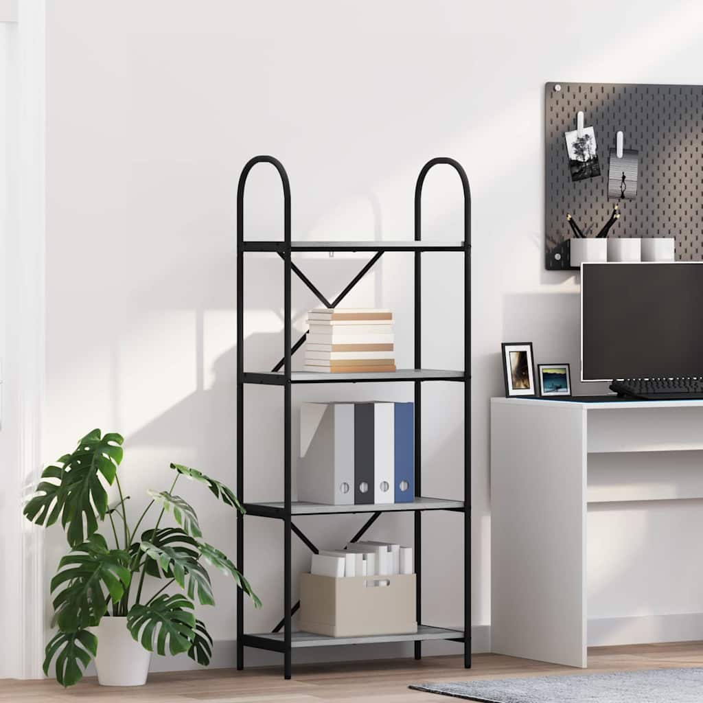 Ράφι Βιβλίων Γκρίζο Σονομα 60 x 30 x 146 εκ Επεξεργασμένο ξύλο