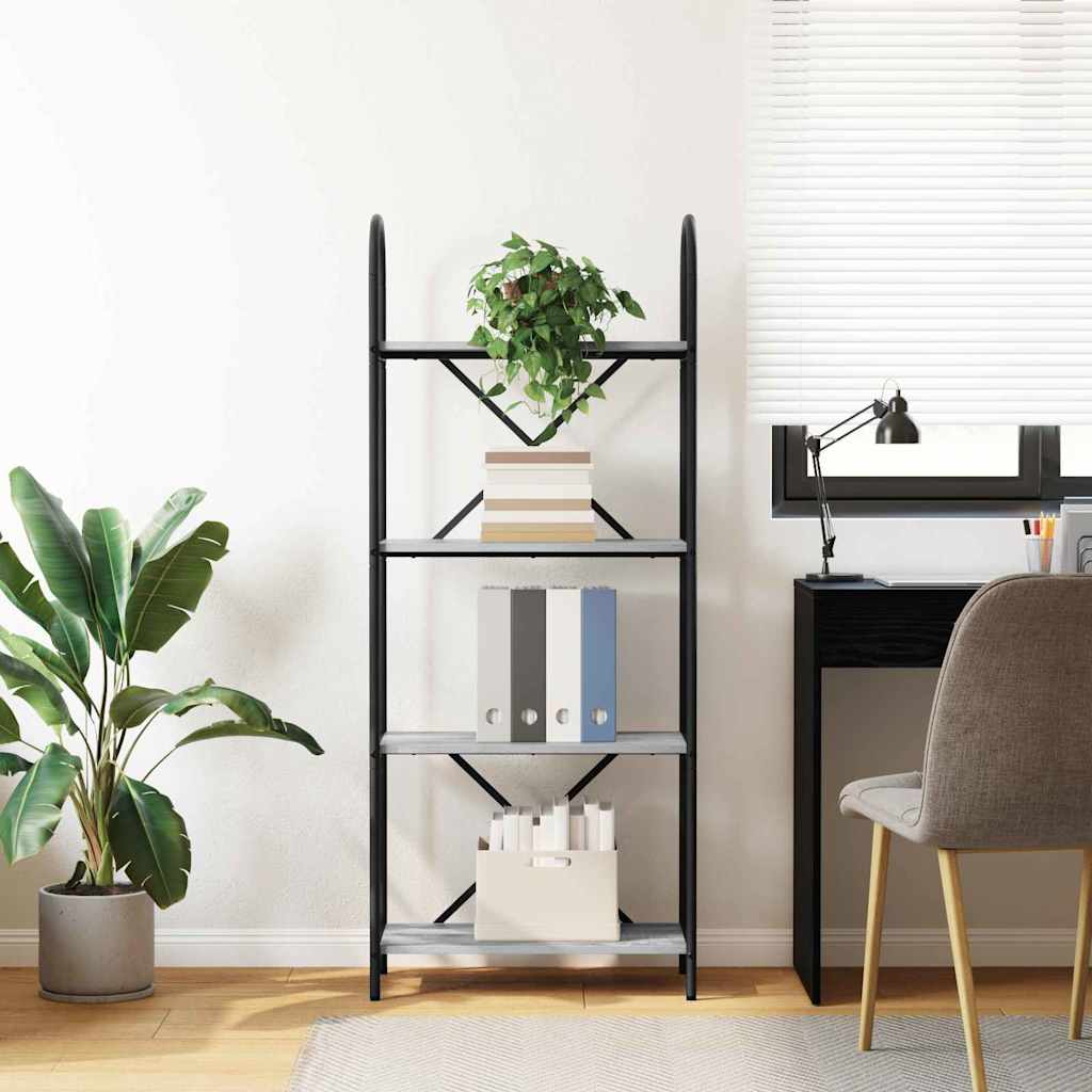 Ράφι Βιβλίων Γκρίζο Σονομα 60 x 30 x 146 εκ Επεξεργασμένο ξύλο