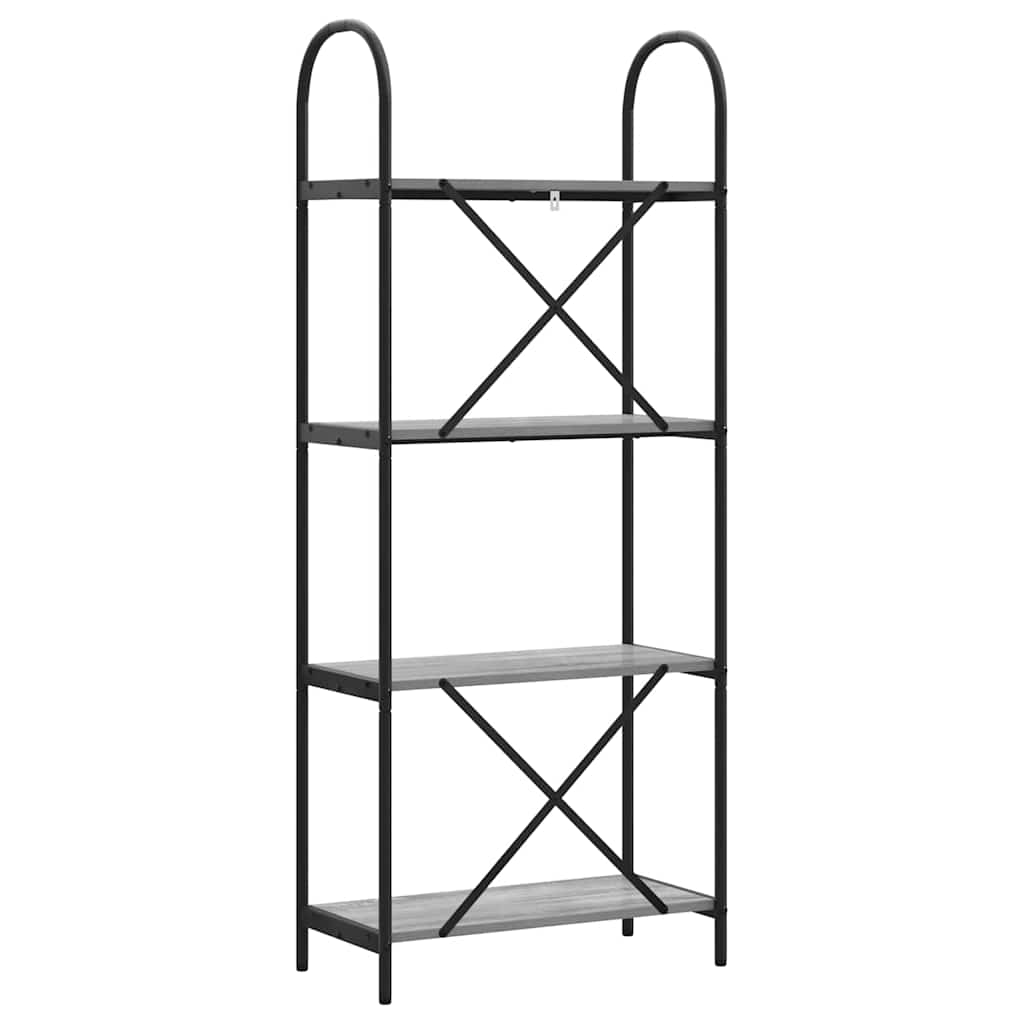 Ράφι Βιβλίων Γκρίζο Σονομα 60 x 30 x 146 εκ Επεξεργασμένο ξύλο