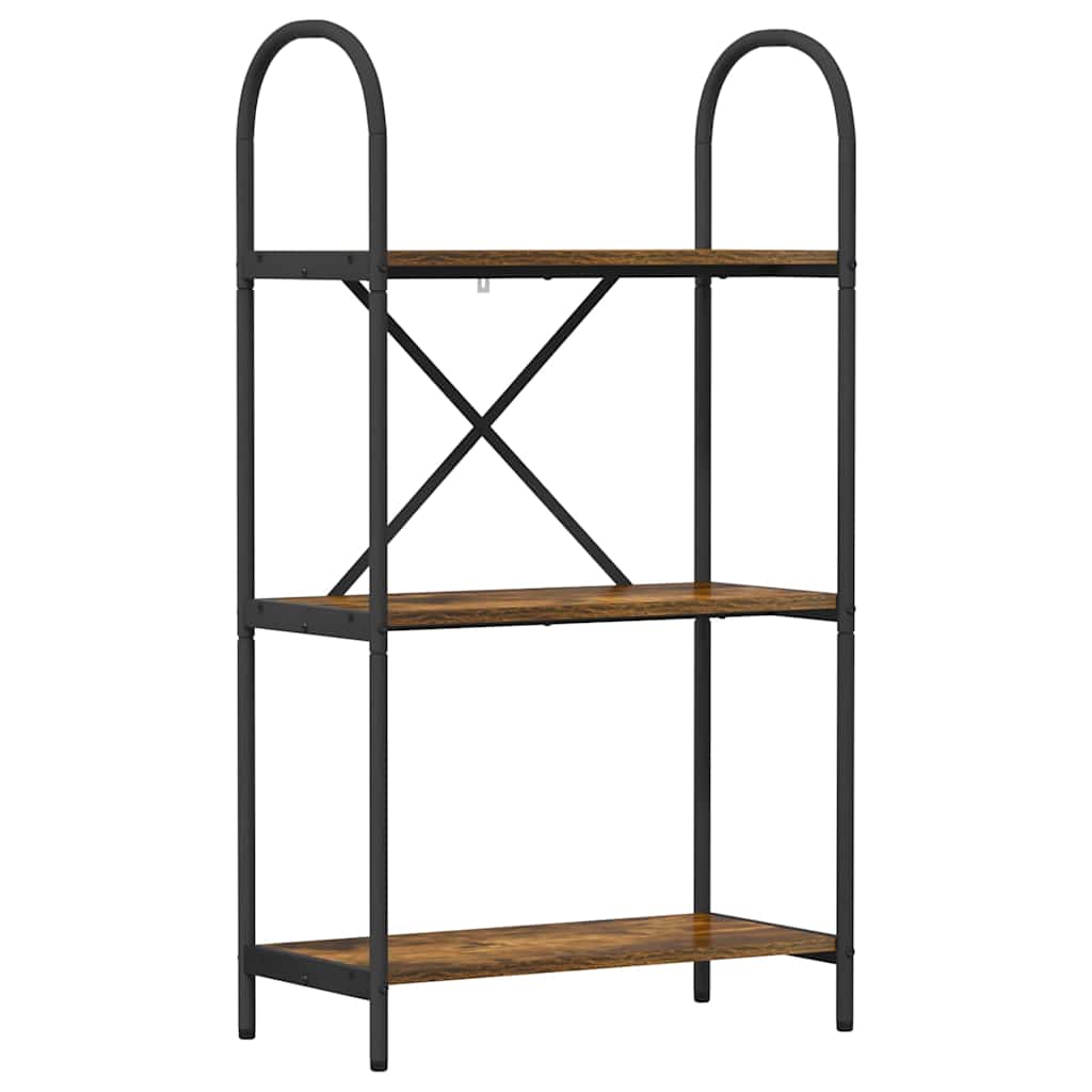 Ράφι Βιβλίων Καπνιστό Δρύς 60 x 30 x 109 εκ Επεξεργασμένο ξύλο