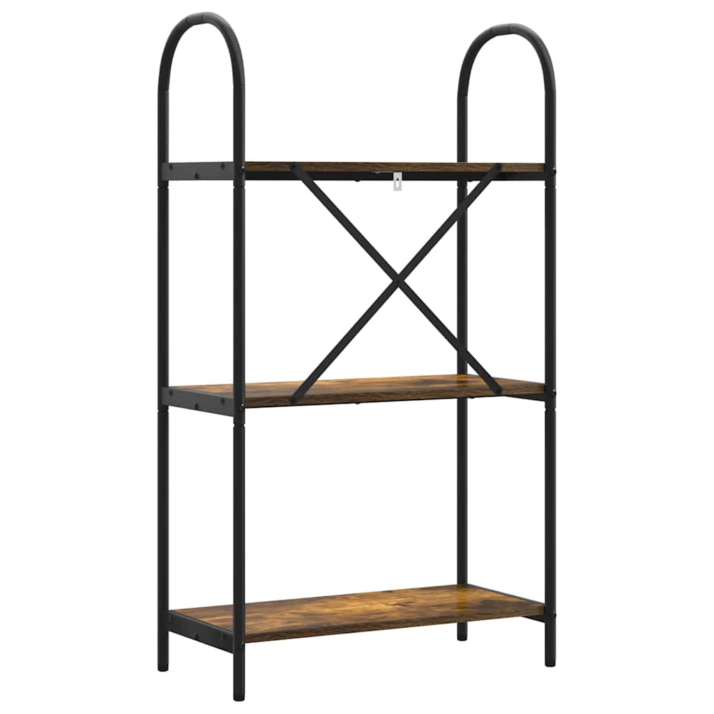 Ράφι Βιβλίων Καπνιστό Δρύς 60 x 30 x 109 εκ Επεξεργασμένο ξύλο