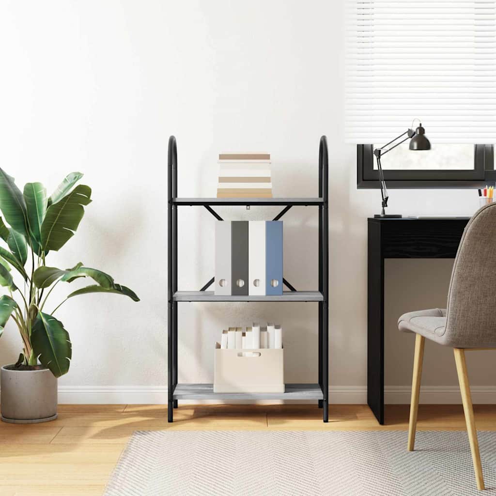 Ράφι Βιβλίων Γκρίζο Σονομα 60 x 30 x 109 εκ Επεξεργασμένο ξύλο