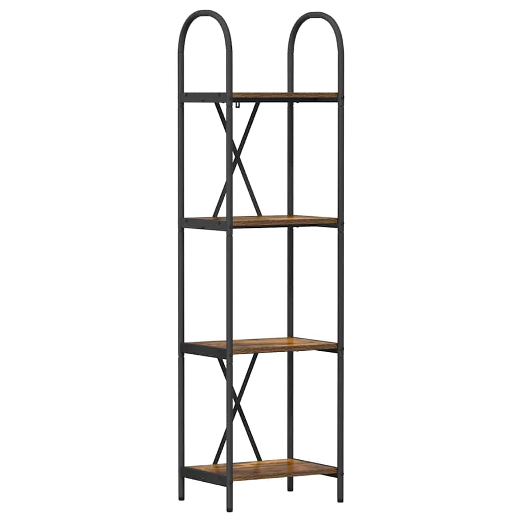 Ράφι Βιβλίων Καπνιστό Δρύς 40 x 30 x 146 εκ Επεξεργασμένο ξύλο