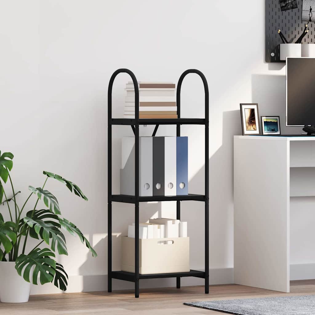 Ράφι Βιβλίων Μαύρη Οξυά 40 x 30 x 109 εκ Επεξεργασμένο ξύλο