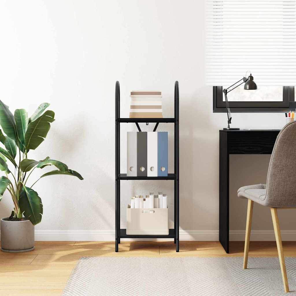 Ράφι Βιβλίων Μαύρη Οξυά 40 x 30 x 109 εκ Επεξεργασμένο ξύλο