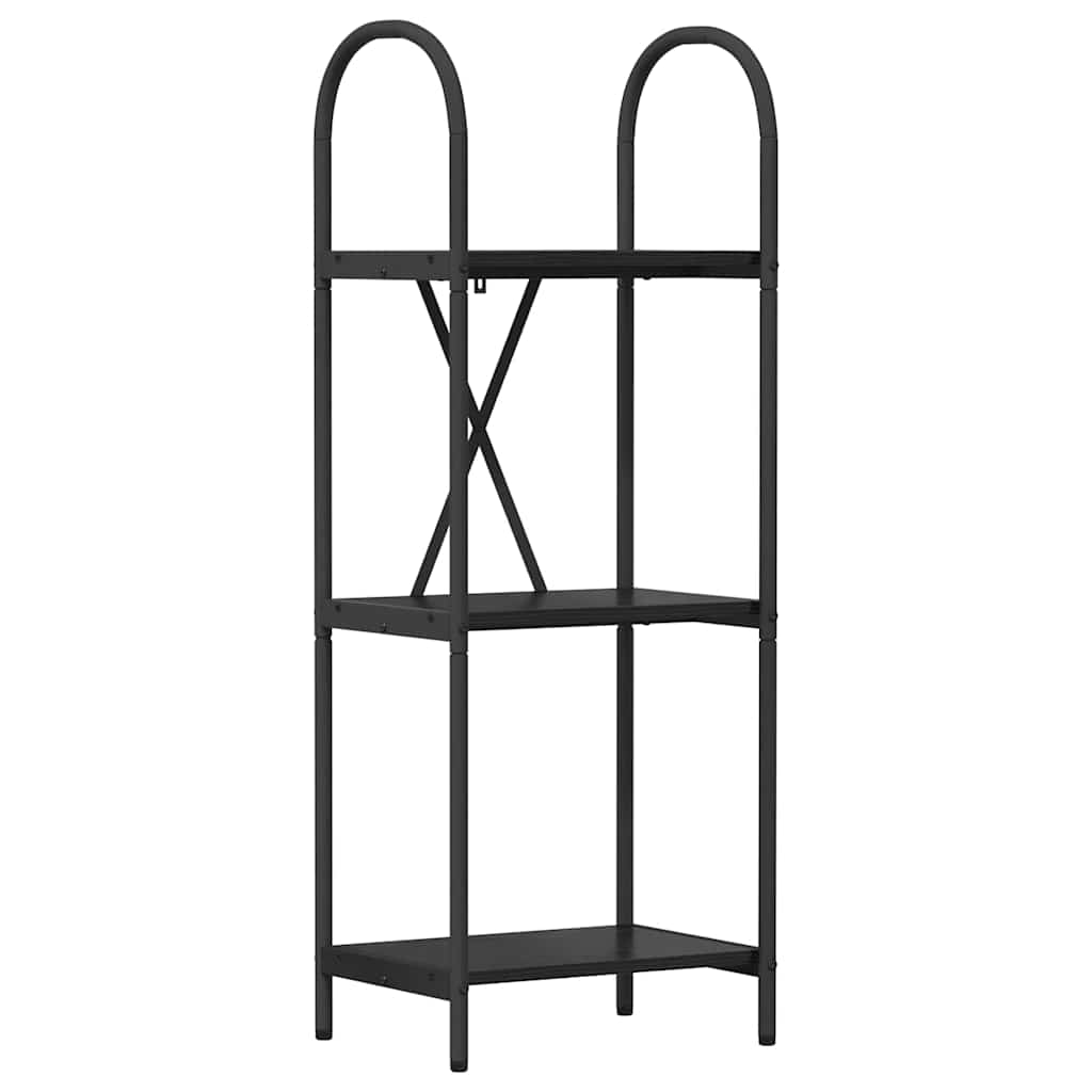 Ράφι Βιβλίων Μαύρη Οξυά 40 x 30 x 109 εκ Επεξεργασμένο ξύλο