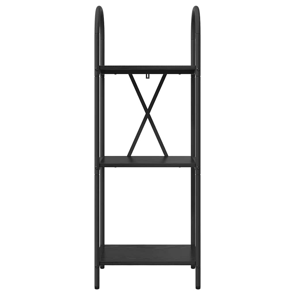 Ράφι Βιβλίων Μαύρη Οξυά 40 x 30 x 109 εκ Επεξεργασμένο ξύλο