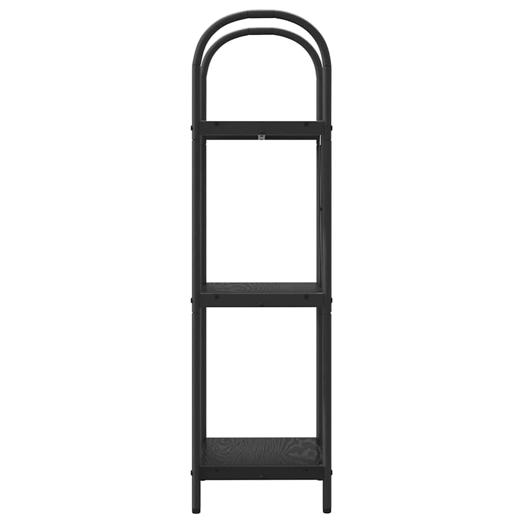 Ράφι Βιβλίων Μαύρη Οξυά 40 x 30 x 109 εκ Επεξεργασμένο ξύλο