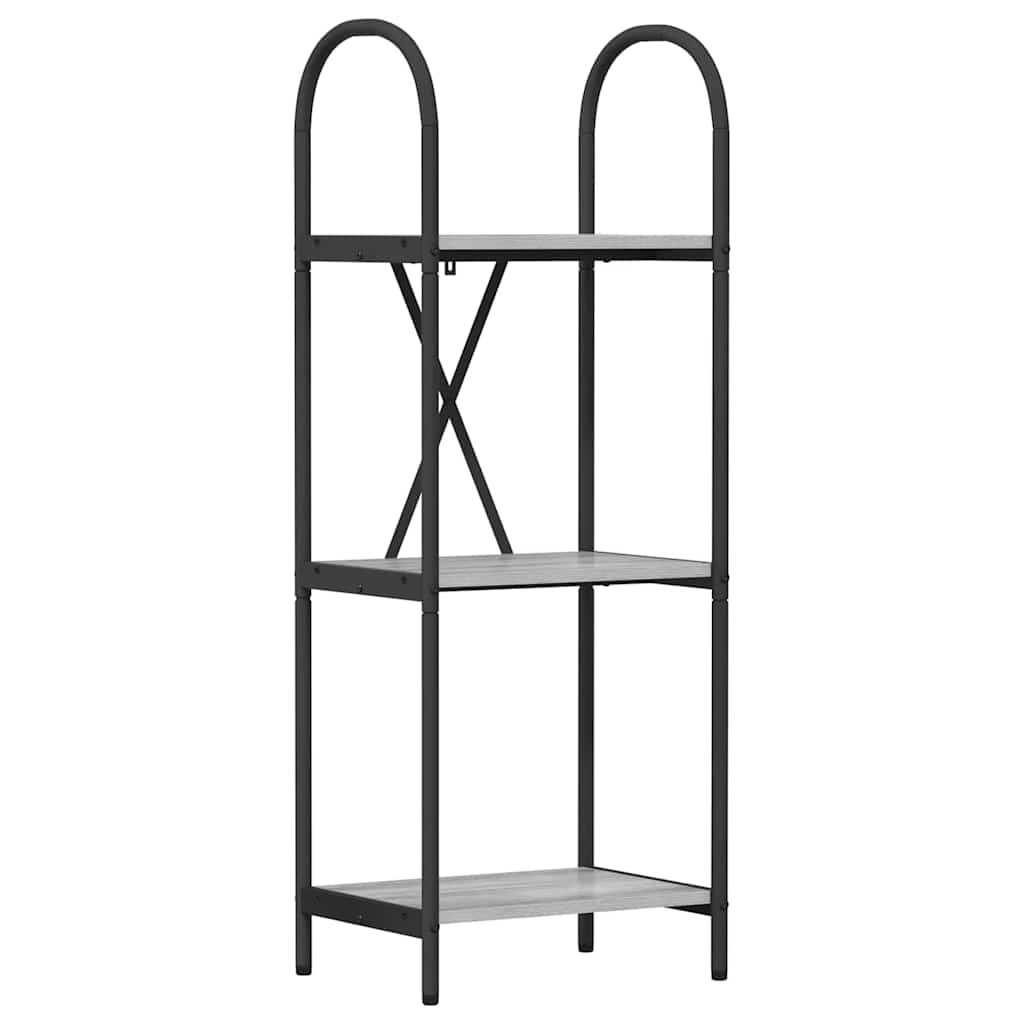 Ράφι Βιβλίων Γκρίζο Σονομα 40 x 30 x 109 εκ Επεξεργασμένο ξύλο