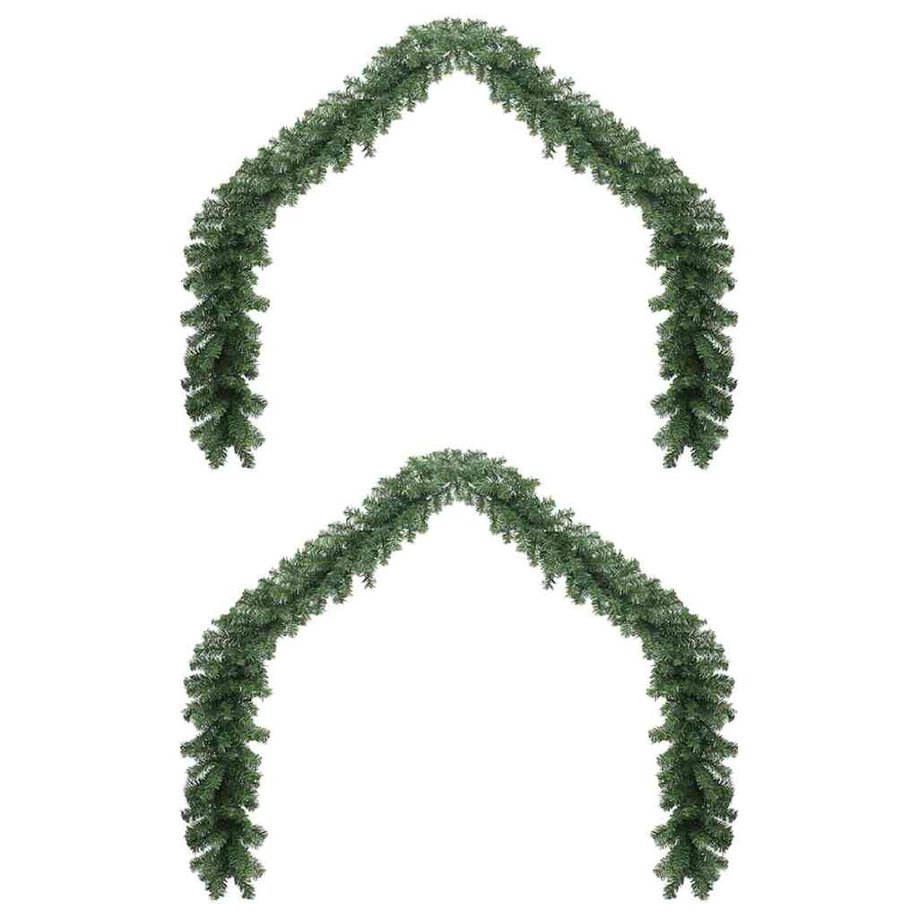 Χριστουγεννιάτικη στεφάνη με 600 LED 2 pcs Πράσινο PVC - Pakobazaar