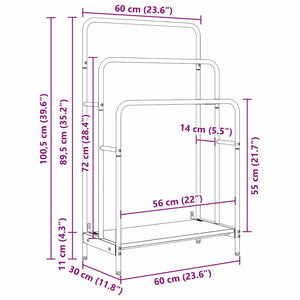 Ράφι Ρούχων Δρύς Sonoma 60 x 30 x 100,5 εκ Επεξεργασμένο ξύλο - Pakobazaar