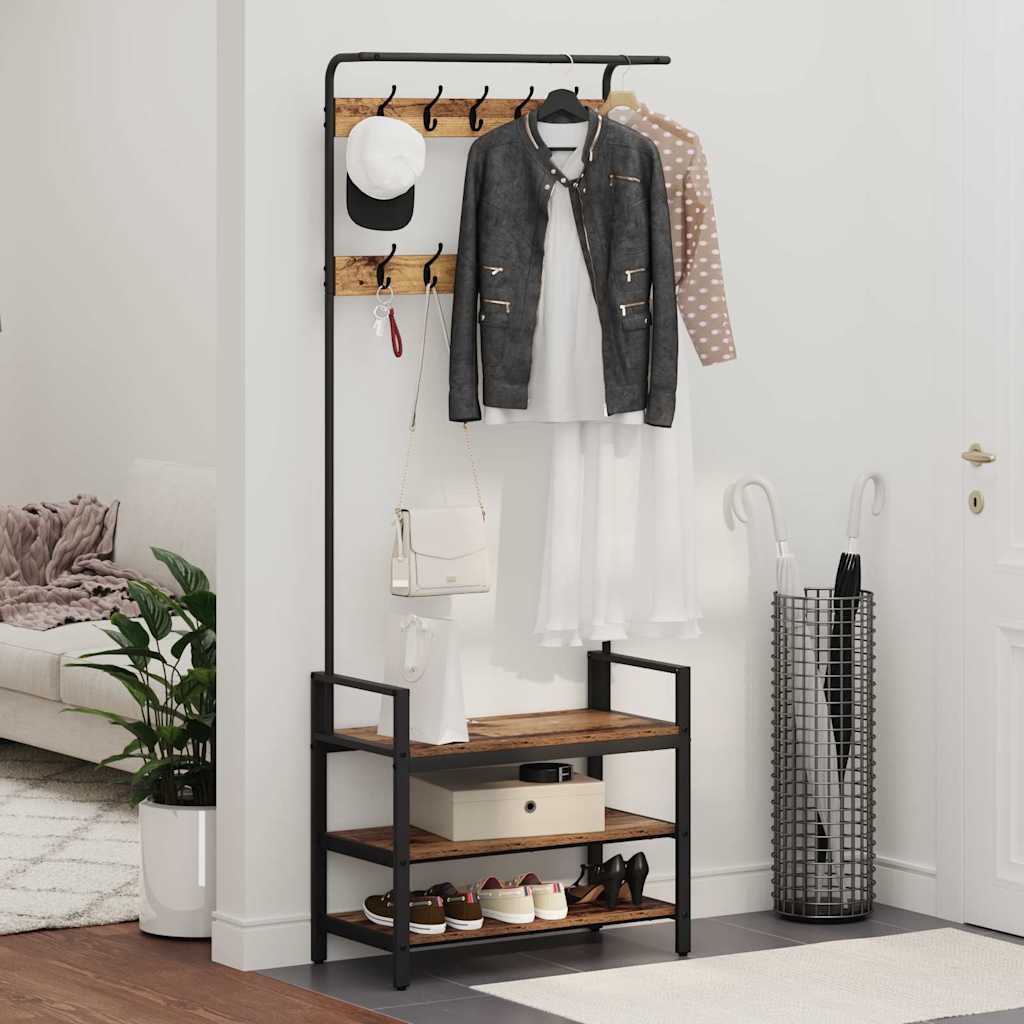 Κρεμάστρα Παλιό ξύλο 75 x 34 x 184 εκ Επεξεργασμένο ξύλο - Pakobazaar