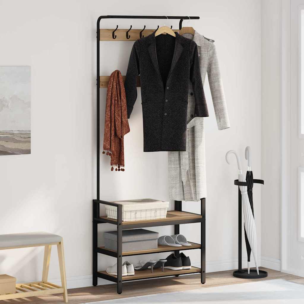 Κρεμάστρα Artisan Oak 75 x 34 x 184 εκ Επεξεργασμένο ξύλο - Pakobazaar