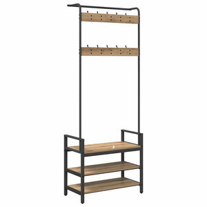 Κρεμάστρα Artisan Oak 75 x 34 x 184 εκ Επεξεργασμένο ξύλο - Pakobazaar