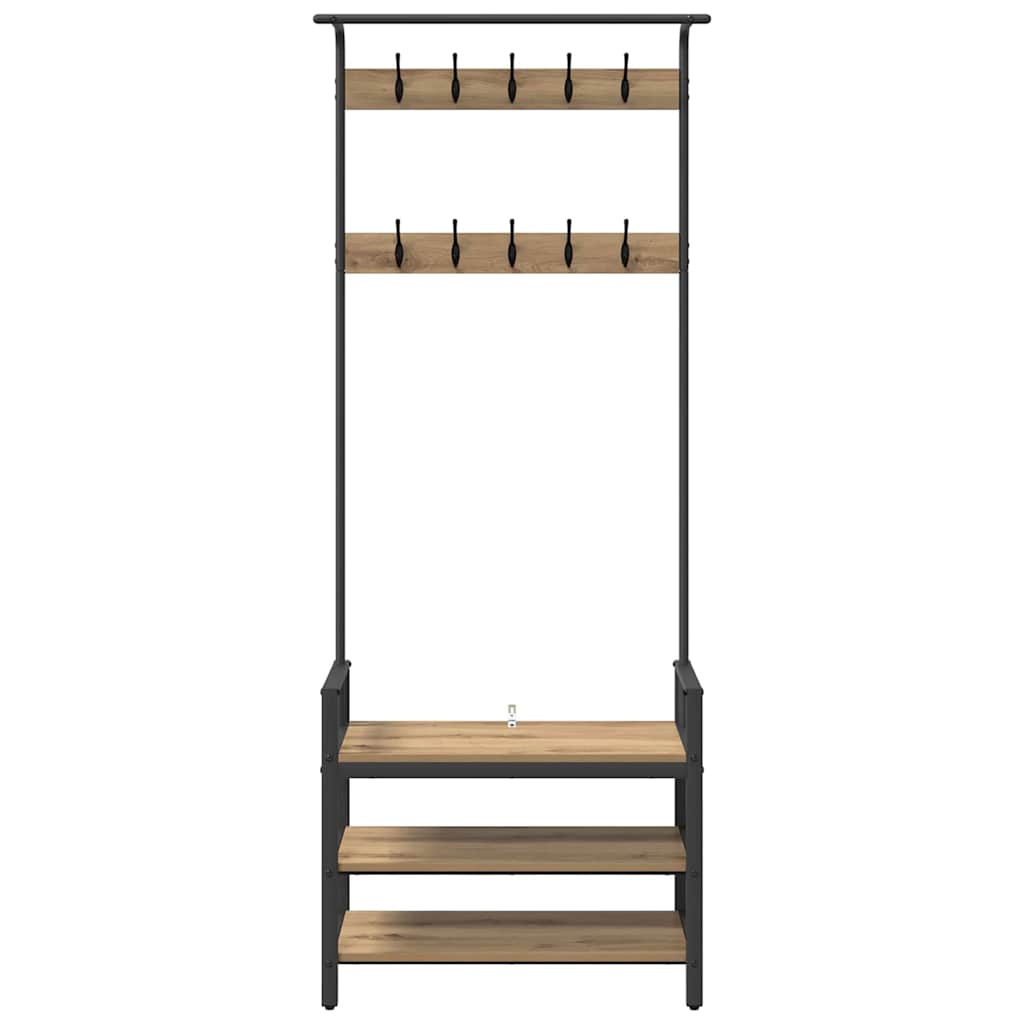 Κρεμάστρα Artisan Oak 75 x 34 x 184 εκ Επεξεργασμένο ξύλο - Pakobazaar