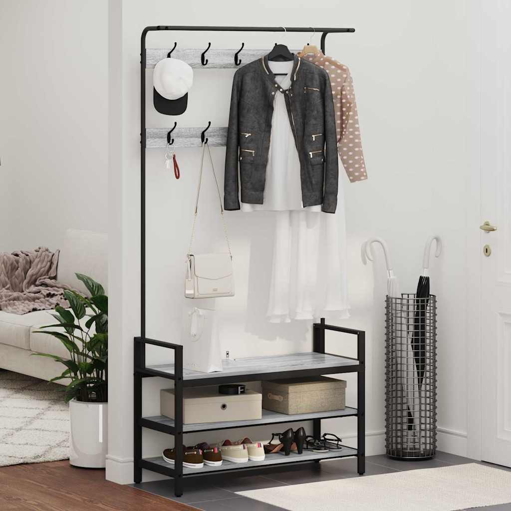 Κρεμάστρα Γκρίζο Σονομα 95 x 34 x 184 εκ Επεξεργασμένο ξύλο - Pakobazaar