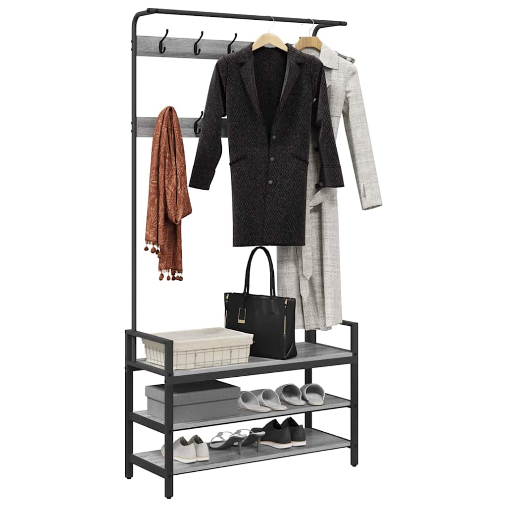 Κρεμάστρα Γκρίζο Σονομα 95 x 34 x 184 εκ Επεξεργασμένο ξύλο - Pakobazaar