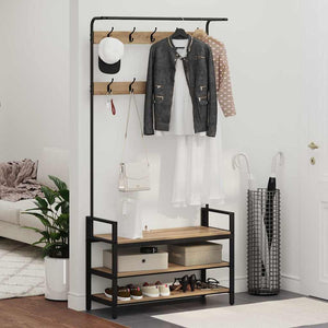Κρεμάστρα Artisan Oak 95 x 34 x 184 εκ Επεξεργασμένο ξύλο - Pakobazaar