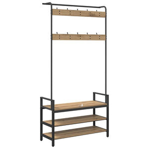 Κρεμάστρα Artisan Oak 95 x 34 x 184 εκ Επεξεργασμένο ξύλο - Pakobazaar