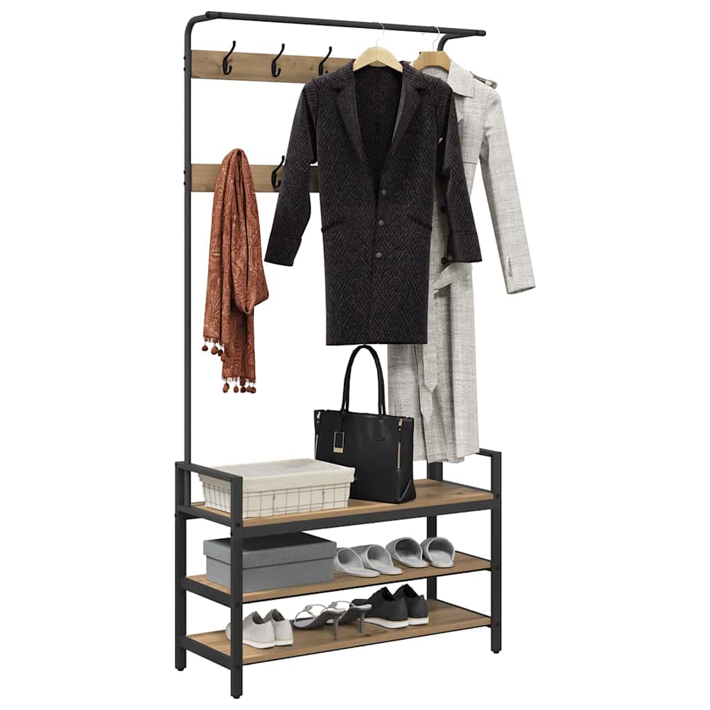 Κρεμάστρα Artisan Oak 95 x 34 x 184 εκ Επεξεργασμένο ξύλο - Pakobazaar
