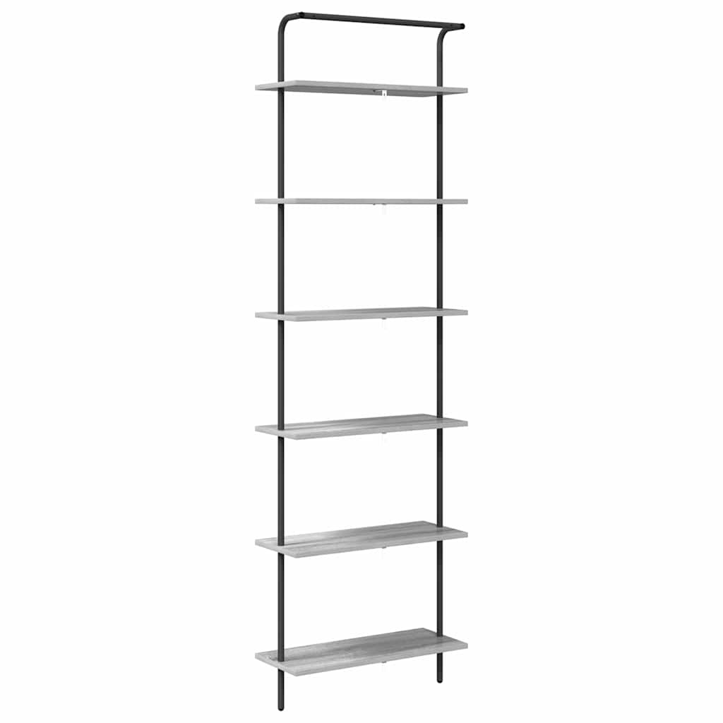 Ράφι Βιβλίων Γκρίζο Σονομα 60 x 24 x 203 εκ Επεξεργασμένο ξύλο - Pakobazaar