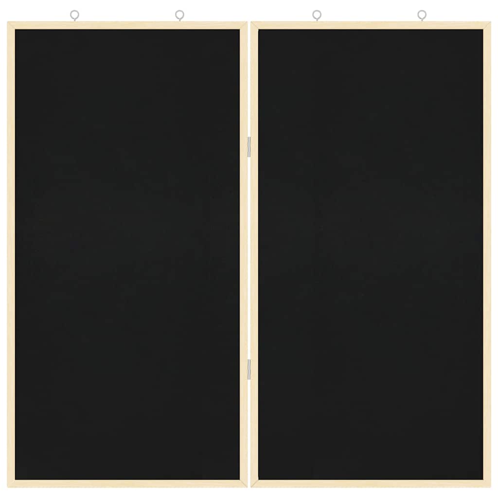 Πίνακας Ενημερώσεων Μαύρο 80 x 80 x 1.4 εκ. Μασίφ ξύλο πεύκου
