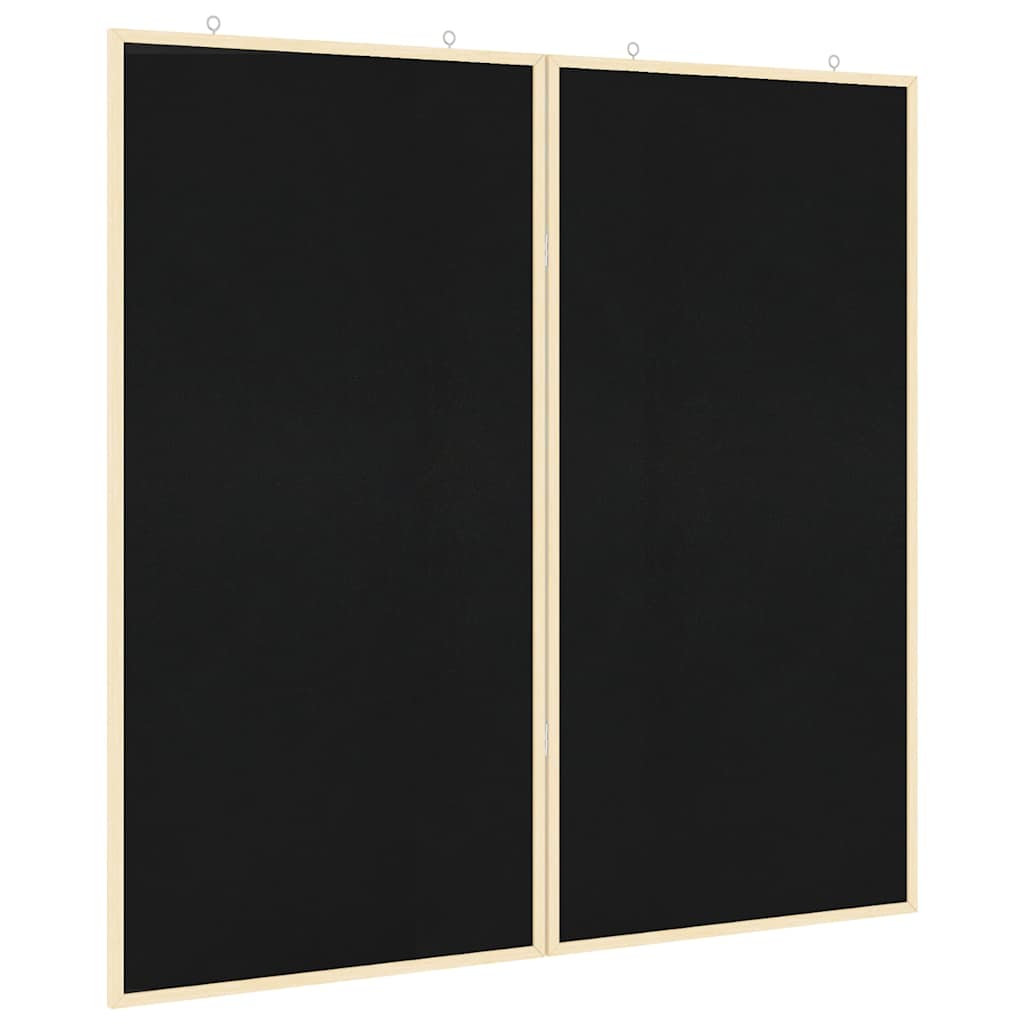 Πίνακας Ενημερώσεων Μαύρο 80 x 80 x 1.4 εκ. Μασίφ ξύλο πεύκου - Pakobazaar