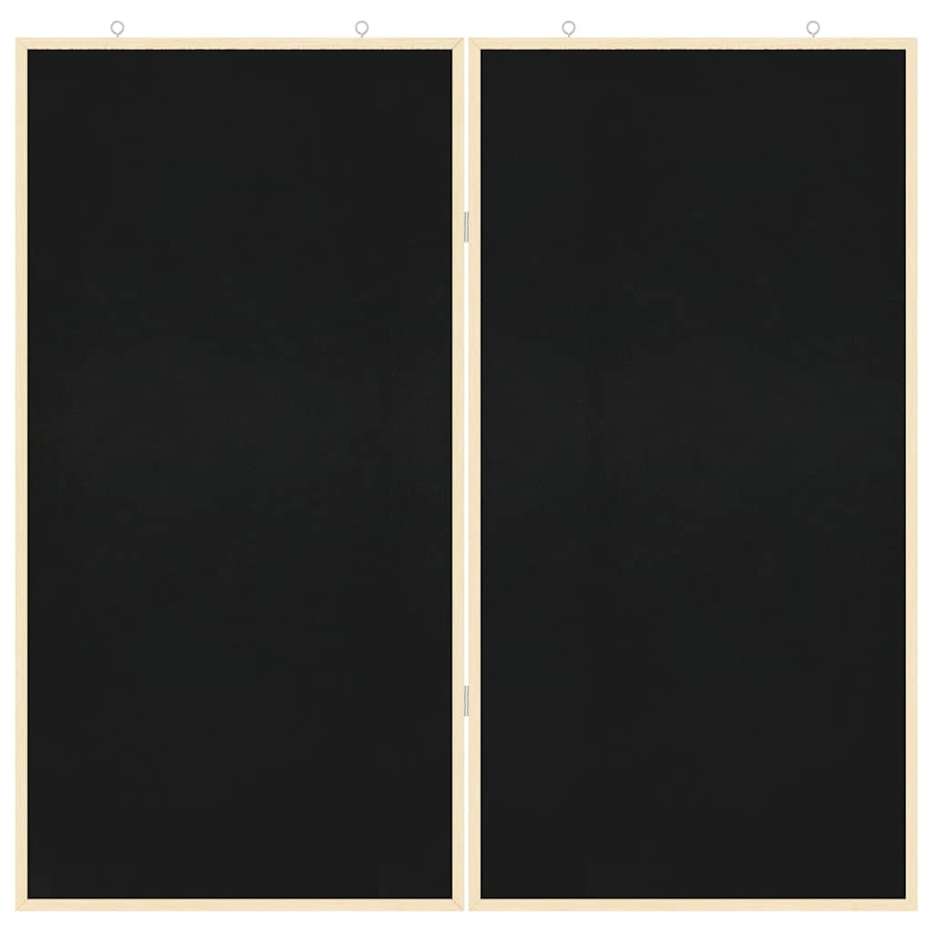 Πίνακας Ενημερώσεων Μαύρο 80 x 80 x 1.4 εκ. Μασίφ ξύλο πεύκου - Pakobazaar
