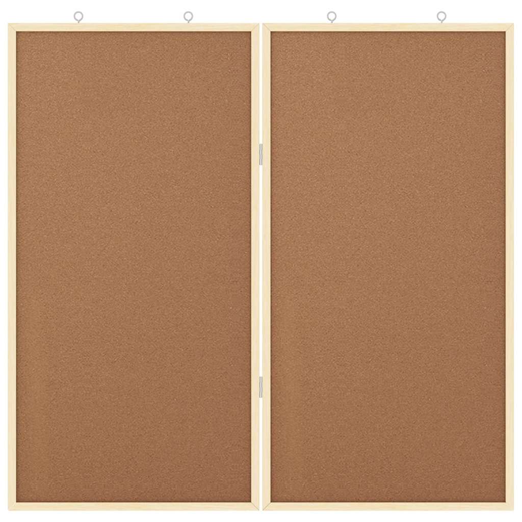 Πίνακας Ενημερώσεων Καφέ 80 x 80 x 1.4 εκ. Μασίφ ξύλο πεύκου