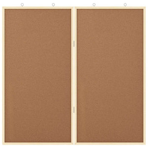 Πίνακας Ενημερώσεων 80 x 80 x 1.4 εκ. Μασίφ ξύλο πεύκου Καφέ