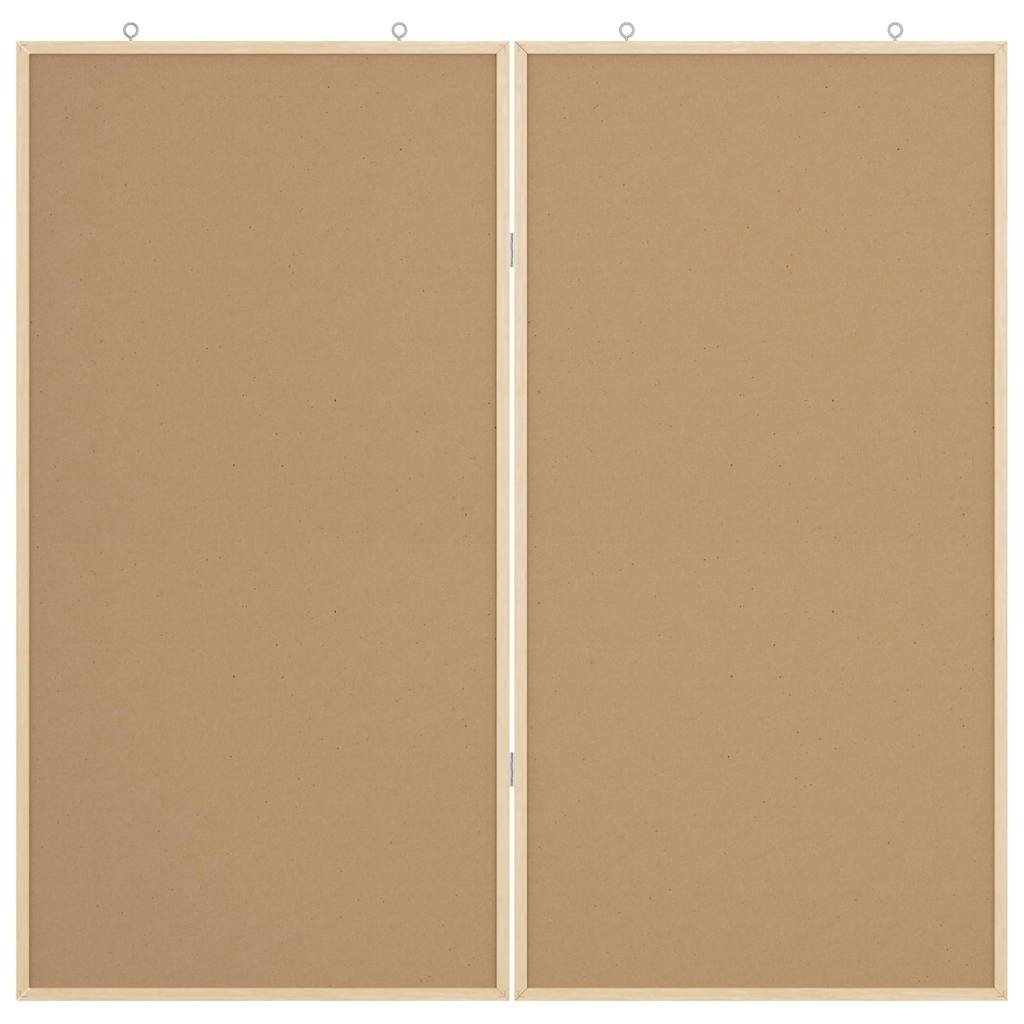 Πίνακας Ενημερώσεων Καφέ 80 x 80 x 1.4 εκ. Μασίφ ξύλο πεύκου - Pakobazaar