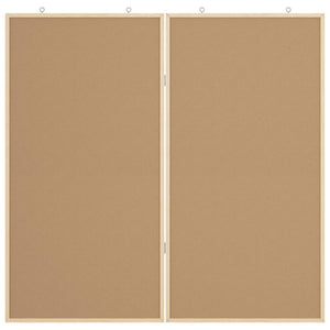Πίνακας Ενημερώσεων Καφέ 80 x 80 x 1.4 εκ. Μασίφ ξύλο πεύκου - Pakobazaar
