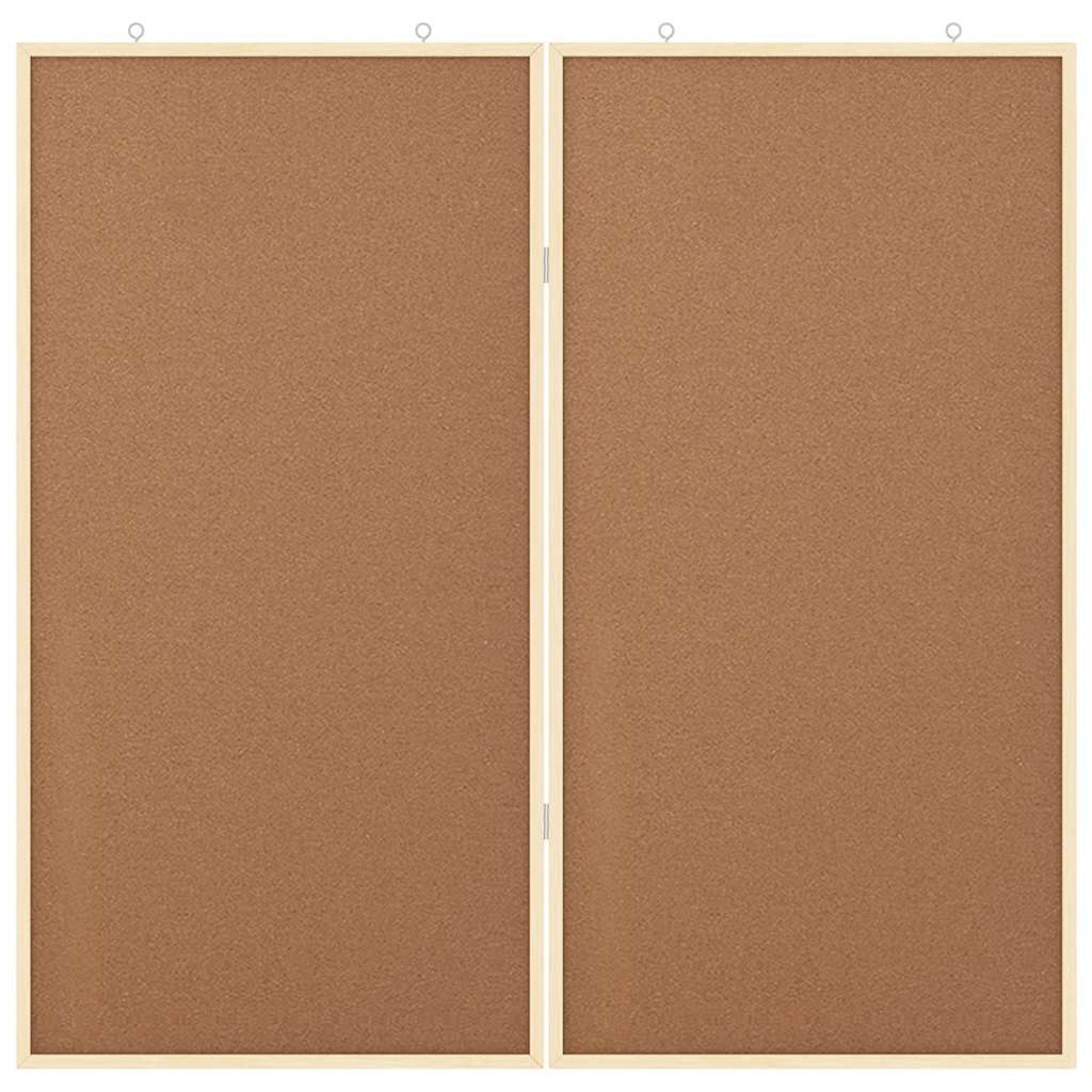 Πίνακας Ενημερώσεων Καφέ 80 x 80 x 1.4 εκ. Μασίφ ξύλο πεύκου - Pakobazaar
