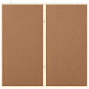 Πίνακας Ενημερώσεων Καφέ 80 x 80 x 1.4 εκ. Μασίφ ξύλο πεύκου - Pakobazaar