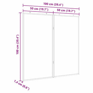Πίνακας Ενημερώσεων Καφέ 80 x 80 x 1.4 εκ. Μασίφ ξύλο πεύκου - Pakobazaar