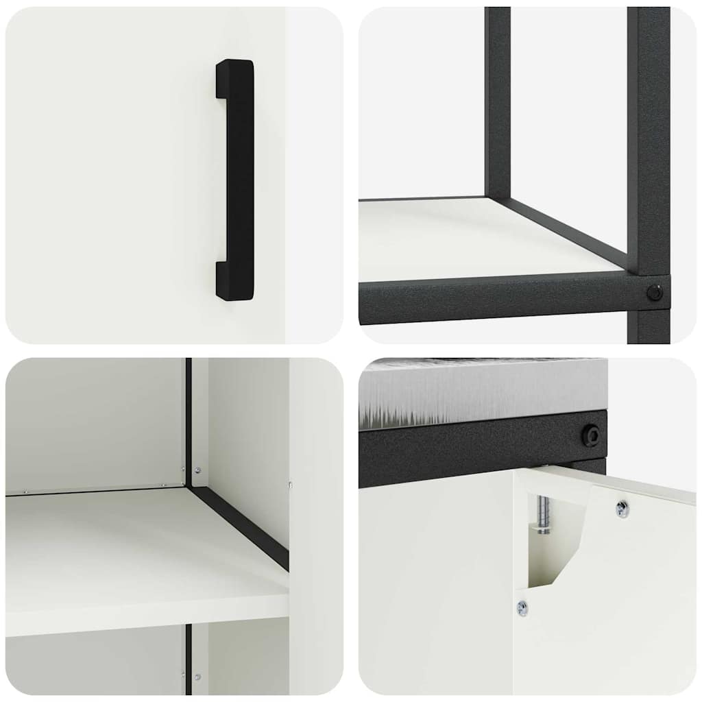 Σετ Αποθήκευσης Κουζίνας 2 pcs Λευκό Ψυχρής έλασης χάλυβας