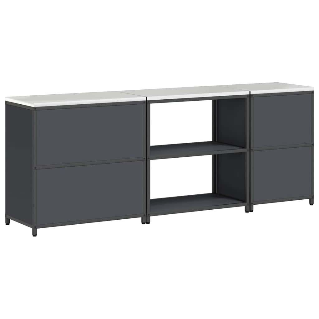 Σετ Αποθήκευσης Κουζίνας με ράφι Άλλο 3 pcs Ανθρακί Ατσάλι - Pakobazaar