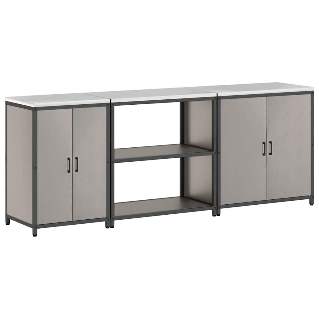 Σετ Αποθήκευσης Κουζίνας με ράφι με αποθήκευση 3 pcs Σκ rusty