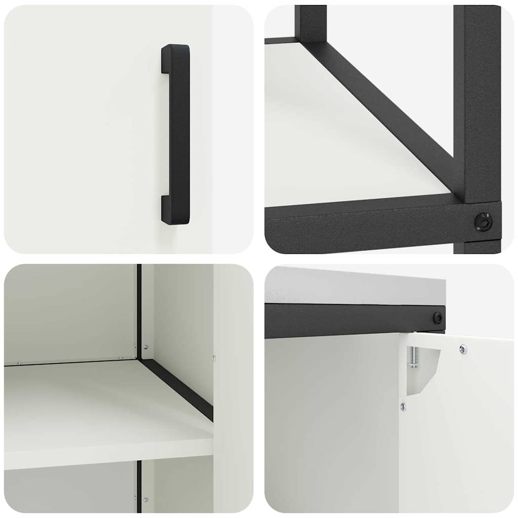 Σετ Αποθήκευσης Κουζίνας 2 pcs Λευκό Ψυχρής έλασης χάλυβας