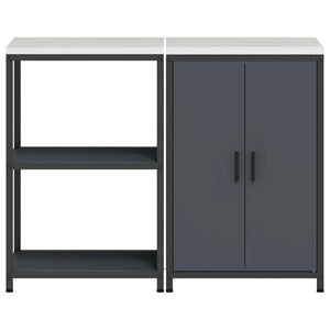 Σετ Αποθήκευσης Κουζίνας 2 pcs Ανθρακί Ψυχρής έλασης χάλυβας - Pakobazaar