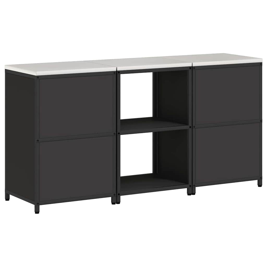 Σετ Αποθήκευσης Κουζίνας 3 pcs Μαύρο Ψυχρής έλασης χάλυβας