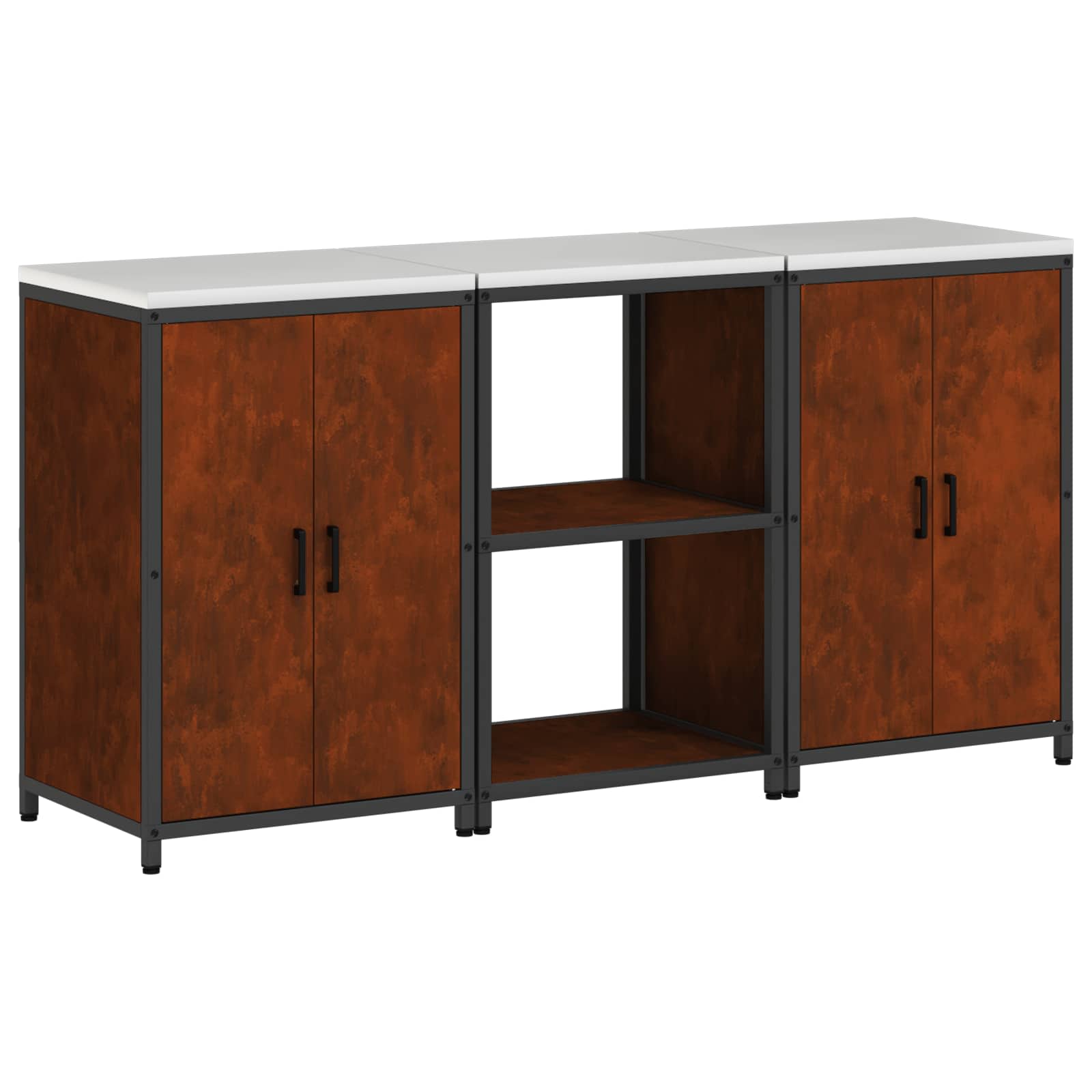 Σετ Αποθήκευσης Κουζίνας HATTEM 3 pcs Σκ rusty Ατσάλι