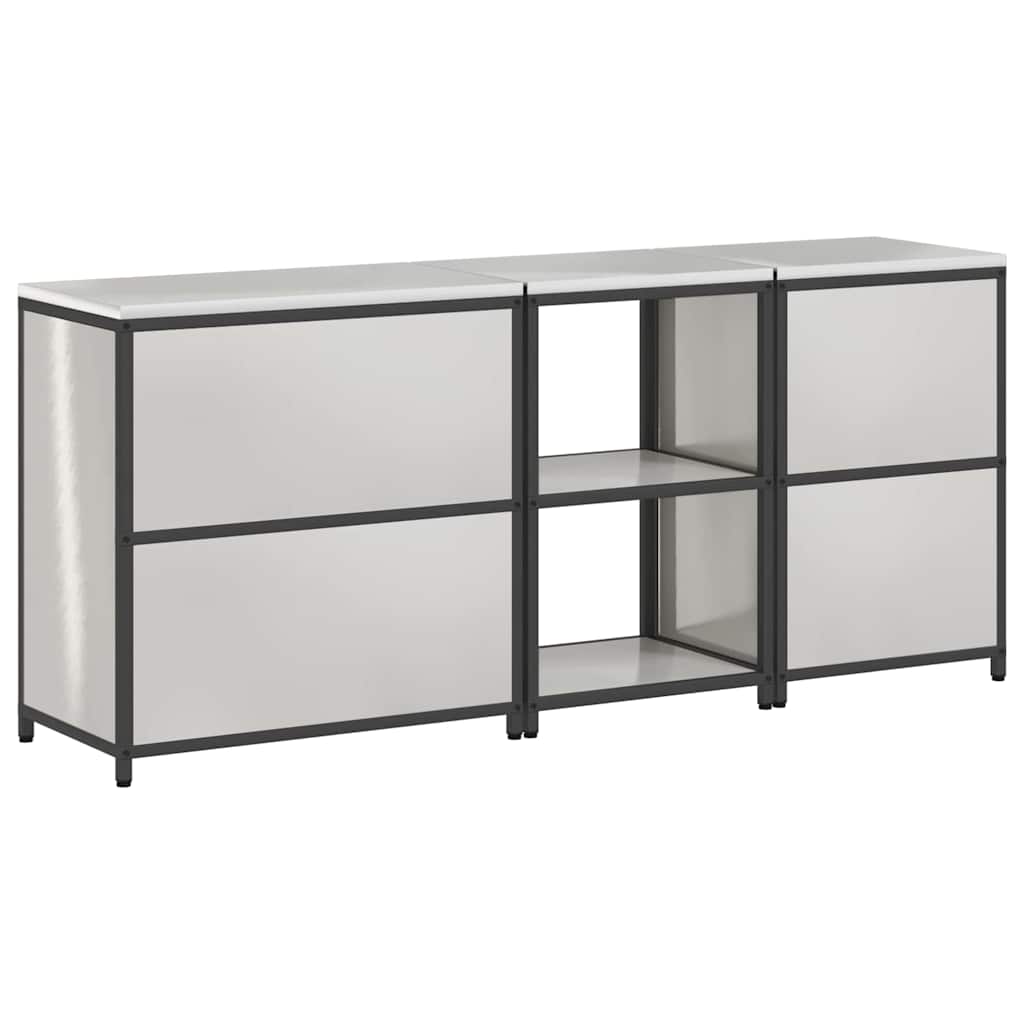 Σετ Αποθήκευσης Κουζίνας με ράφι 3 pcs Ασημί Ανοξείδωτο ατσάλι