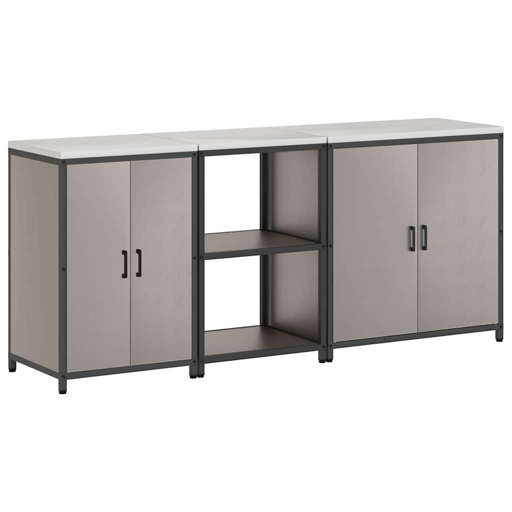 Σετ Αποθήκευσης Κουζίνας με ράφι με αποθήκευση 3 pcs Σκ rusty