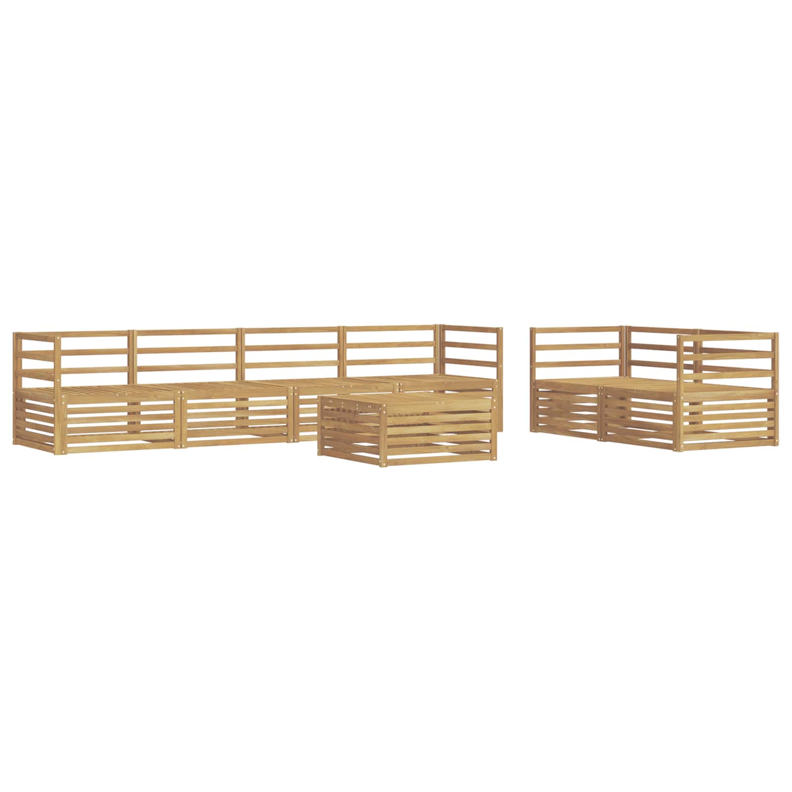 Σειρά Καναπέ Εξωτερικού 7 pcs Λευκό 79 x 79 x 37 εκ