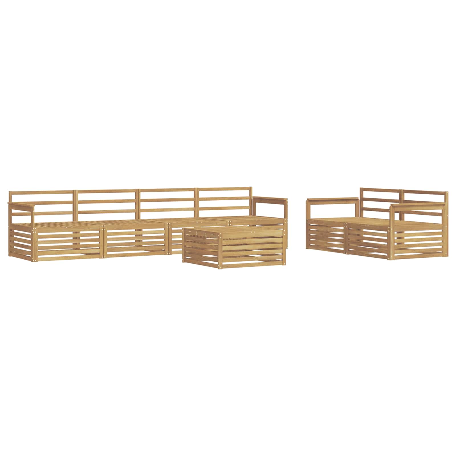 Σειρά Καναπέ Εξωτερικού 7 pcs Λευκό 79 x 79 x 37 εκ